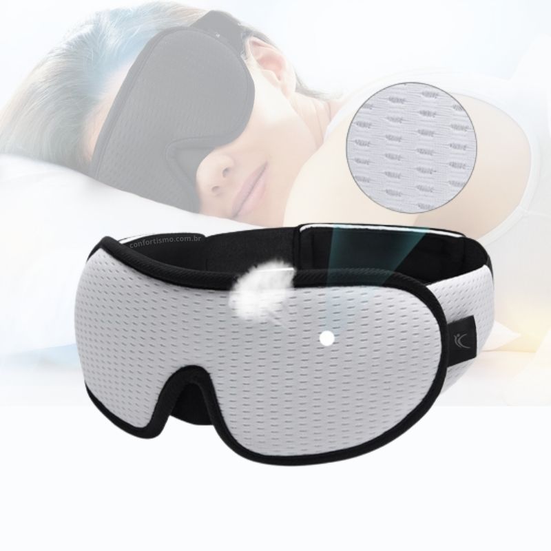 Máscara de dormir 3D com alça ajustável - SleepComfort super confortável para casa e viagem