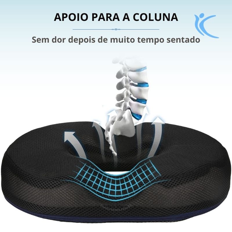 Almofada rosquinha para hemorroidas com rebaixo para alívio de dores do Cóccix - SitComfort