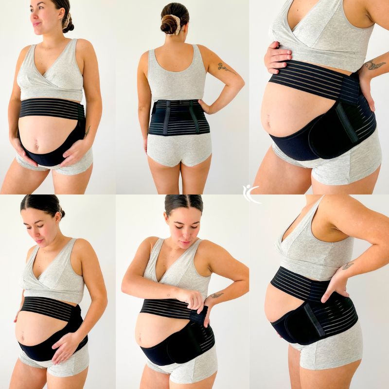 Cinta elástica para gestantes MommyComfort - Suporte para barriga e coluna