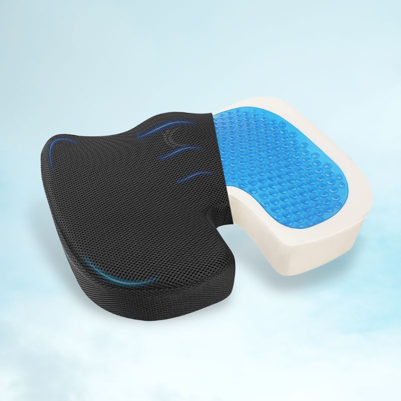 Almofada ortopédica SitComfort - Assento gel ultra confortável para alívio da dor no cóccix